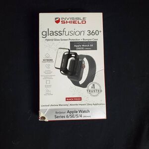 InvisibleShield GlassFusion 360+ Hybrid Glass & Bumper Case for Apple Watch 44mm